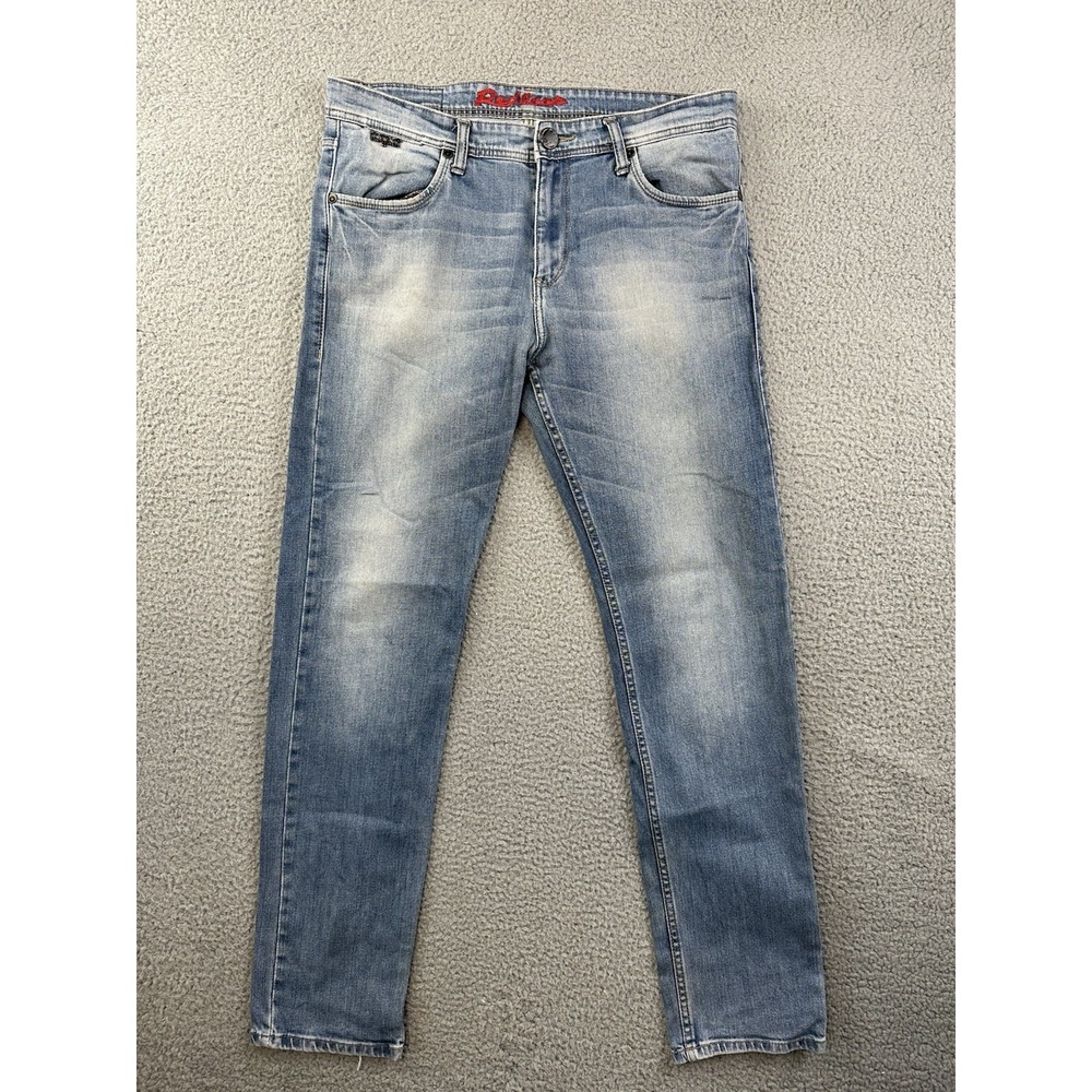 Vintage Levis Red Loop Jeans Mens 33x31 Faded Blue Straight Leg Denim